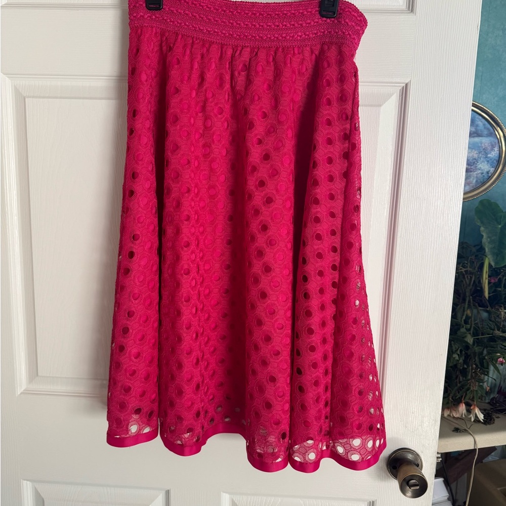 Elegant Pink Lace Skirt